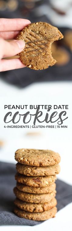 5-Ingredient Peanut Butter & Date Cookies