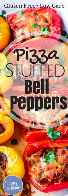 5 Ingredient Pizza Stuffed Peppers