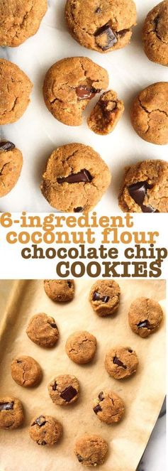 6-ingredient Coconut Flour Chocolate Chunk Cookies