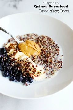 7 ingredient superfood quinoa breakfast bowl