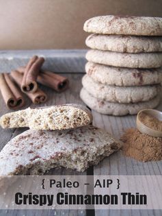 AIP / Paleo Crispy Cinnamon Thin Cookies - Coconut-free