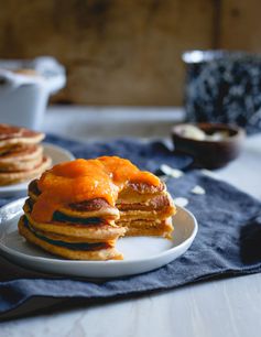 Almond Persimmon Pancakes