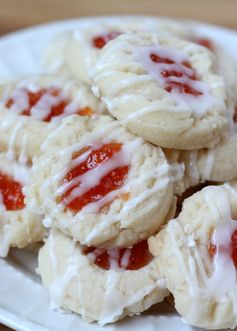 Almond Shortbread Thumbprint Cookies