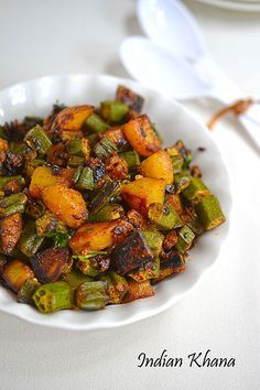 Aloo Bhindi Bhujiya (Fry