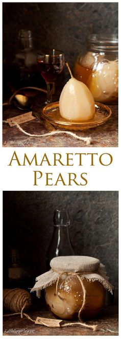 Amaretto Pears: Poached Fruit