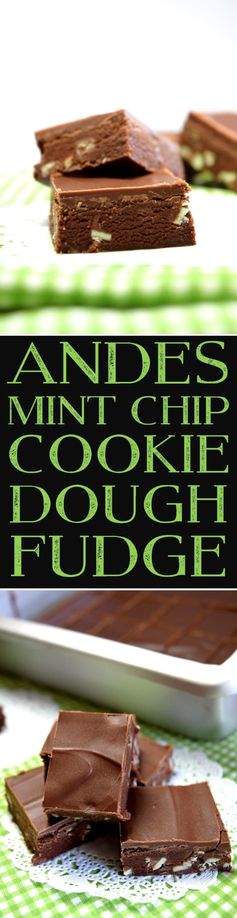 Andes Mint Chip Cookie Dough Fudge