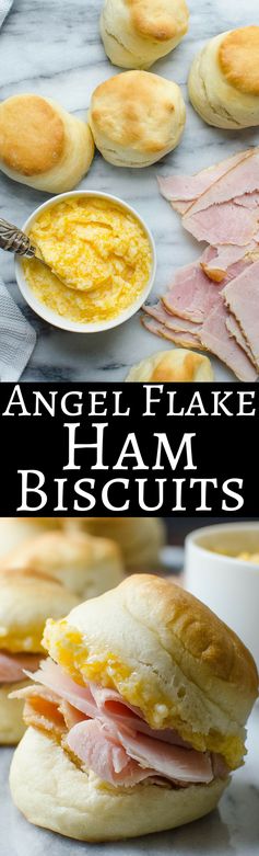 Angel Flake Biscuits with Salty Ham