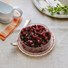 Anne Burrell's Dried-Cherry Bourbon Cranberry Sauce