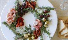 Antipasto Christmas wreath