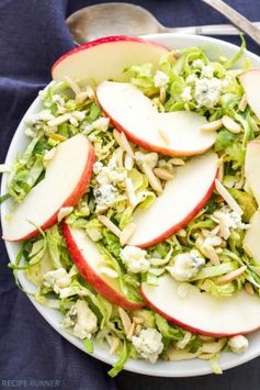 Apple, Almond and Blue Cheese Brussels Sprouts Salad