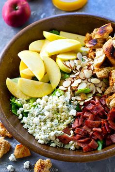 Apple Almond Blue Cheese Salad with Apple Cider Dressing