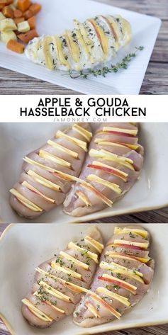 Apple and Gouda Stuffed Hasselback Chicken