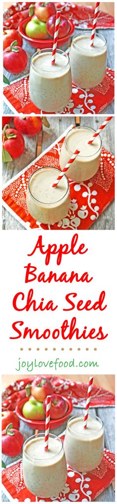 Apple Banana Chia Seed Smoothies