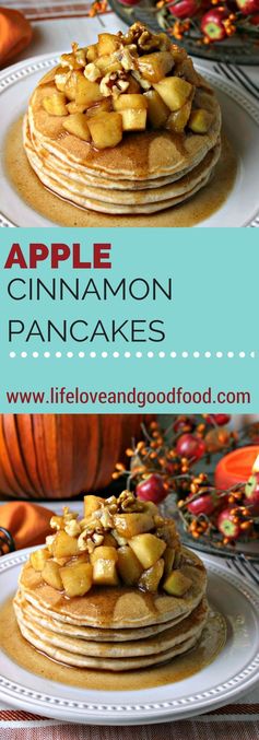 Apple Cinnamon Pancakes (#nationalpancakeday