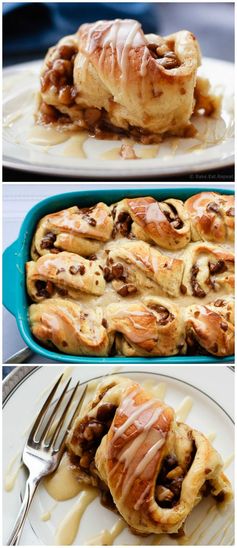 Apple Cinnamon Sweet Rolls with a Maple Glaze