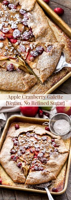 Apple Cranberry Galette (Vegan