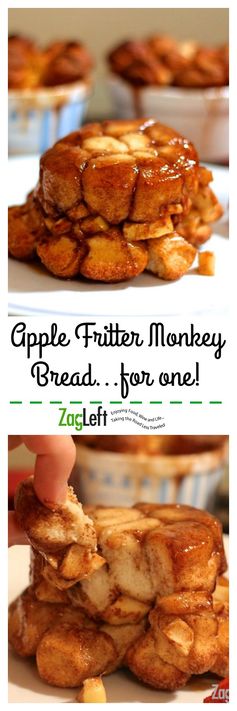 Apple Fritter Monkey Bread - for one