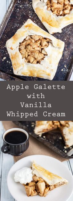 Apple Galette with Vanilla Whipped Cream