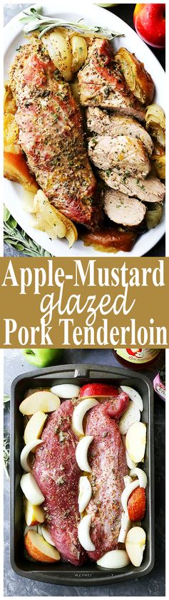 Apple Mustard Glazed Pork Tenderloin