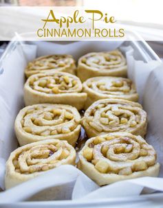 Apple Pie Cinnamon Rolls with Cream Cheese Icing