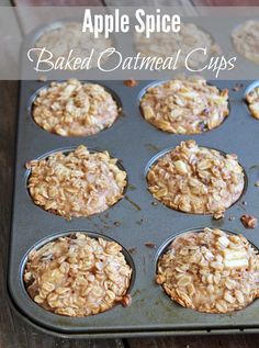 Apple Spice Baked Oatmeal Cups