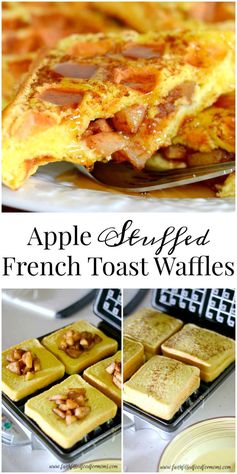 Apple Stuffed French Toast Waffles