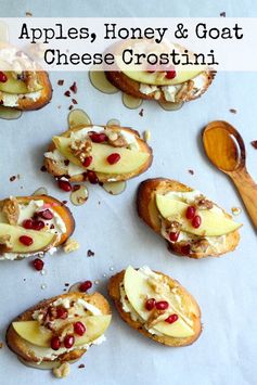 Apples, Honey and Goat Cheese Crostini