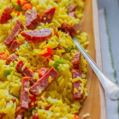 Arroz con Chorizo (Puerto Rican Rice with Sausage