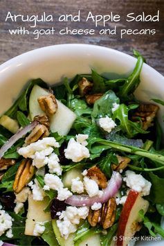 Arugula and Apple Salad with Goat Cheese and Pecans