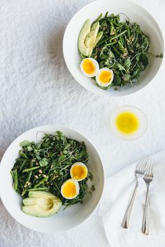 Arugula, Asparagus and Avocado Breakfast Salad