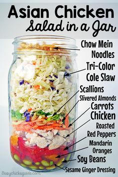 Asian Chicken Salad in a Jar