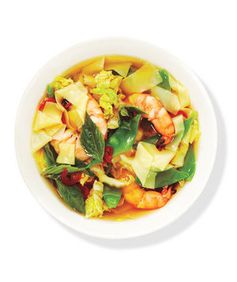 Asian Noodle Soup With Shrimp