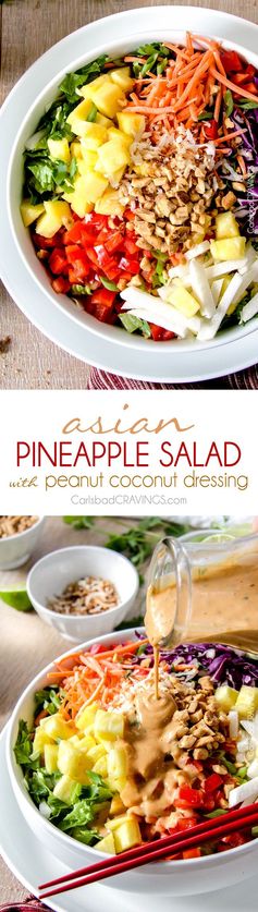 Asian Pineapple Salad with Coconut Peanut Dressing