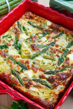 Asparagus and Artichoke Breakfast Casserole