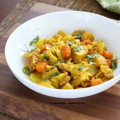 Atakilt Wat - Ethiopian Cabbage Potato Carrots. Vegan Gluten-free