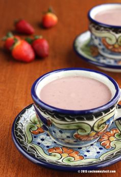 Atole de fresa. Receta