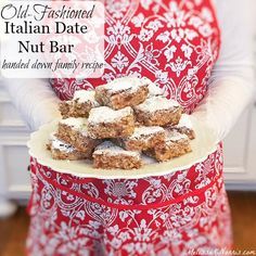 Aunt Gen's Italian Date Nut Bars