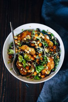 Autumn Acorn Squash Bowl w/ Cilantro Tahini Dressing