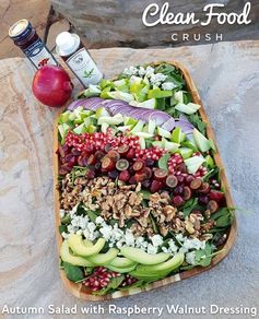 Autumn Salad with Raspberry Walnut Dressing