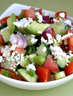 Avocado Cucumber Tomato Salad