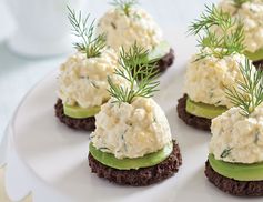 Avocado-Egg Salad Canapés