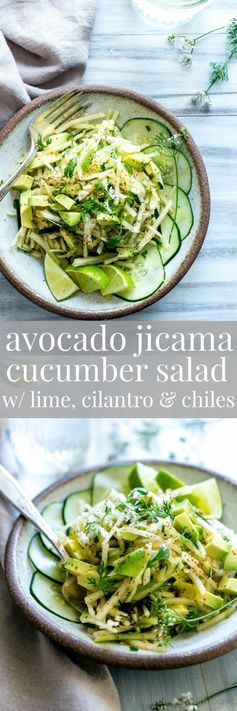 Avocado Jicama Cucumber Salad