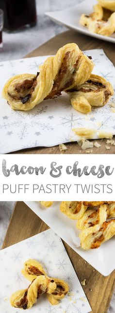 Bacon & Cheese Puff Pastry Twists