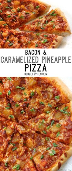 Bacon and Caramelized Pineapple Pizza