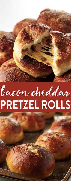Bacon Cheddar Pretzel Rolls