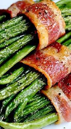 Bacon Green Bean Bundles with Brown Sugar Glaze