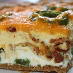 Bacon Jalapeno Popper Quiche