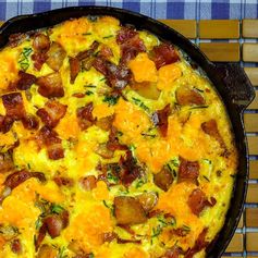 Bacon Potato and Cheddar Frittata