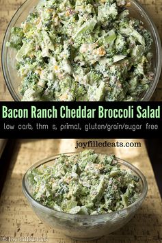 Bacon Ranch Cheddar Broccoli Salad