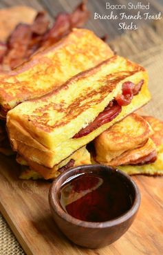 Bacon Stuffed Brioche French Toast Sticks